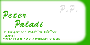 peter paladi business card